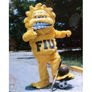 Costume de mascotte BIGGYMONKEY™ de monstre jaune de soleil