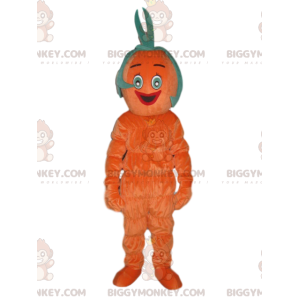 BIGGYMONKEY™ Costume da mascotte Uomo arancione sorridente con