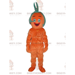 BIGGYMONKEY™ maskotkostume Smilende orange mand med underligt