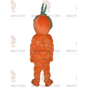 Traje de mascote BIGGYMONKEY™ homem laranja sorridente com