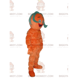 BIGGYMONKEY™ Costume da mascotte Uomo arancione sorridente con