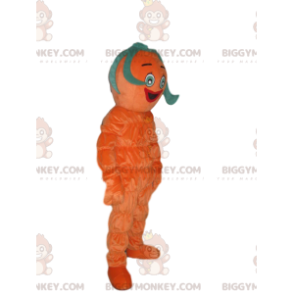Traje de mascote BIGGYMONKEY™ homem laranja sorridente com