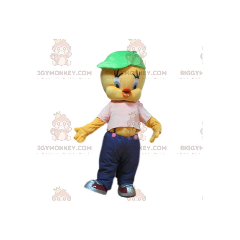 BIGGYMONKEY™ mascottekostuum van Tweety, de kleine kanarie uit