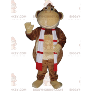 Costume da scimmia divertente BIGGYMONKEY™ con sciarpa rossa e