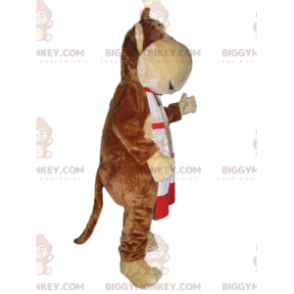 Costume da scimmia divertente BIGGYMONKEY™ con sciarpa rossa e