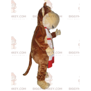 Kostým legrační opice BIGGYMONKEY™ maskota s červeným a zeleným