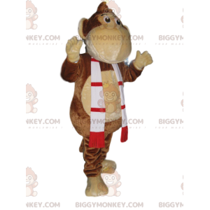 Costume da scimmia divertente BIGGYMONKEY™ con sciarpa rossa e