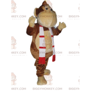 Costume da scimmia divertente BIGGYMONKEY™ con sciarpa rossa e