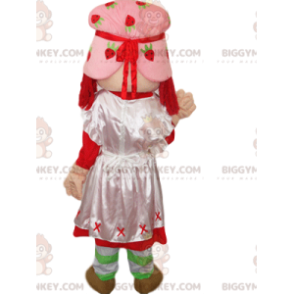 Strawberry Shortcake BIGGYMONKEY™ mascottekostuum met roze jurk