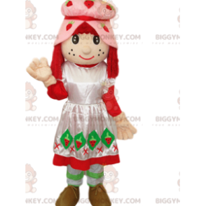 Costume da mascotte BIGGYMONKEY™ Torta di fragole con vestito