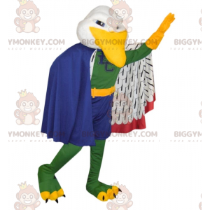 BIGGYMONKEY™ Buntes Vogel-Möwen-Maskottchen-Kostüm mit Umhang -