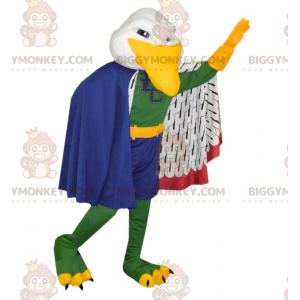 BIGGYMONKEY™ Colorful Bird Seagull Mascot Costume with Cape –