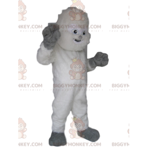 Divertente costume da mascotte Yeti BIGGYMONKEY™ bianco.