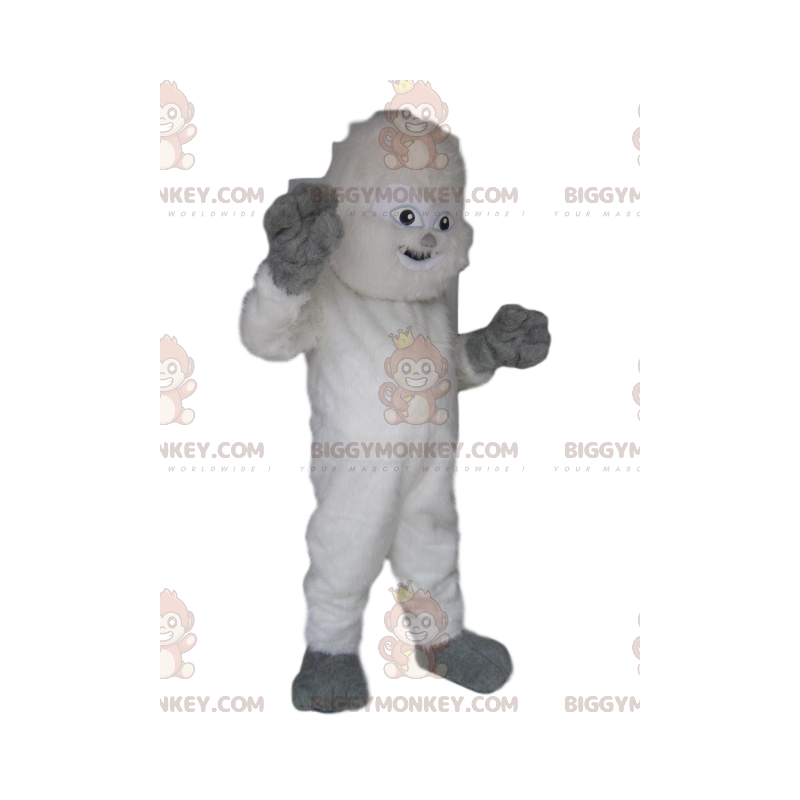 Divertido disfraz blanco de mascota Yeti BIGGYMONKEY™. Disfraz