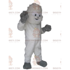 Divertente costume da mascotte Yeti BIGGYMONKEY™ bianco.