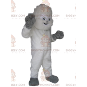Lustiges weißes Yeti BIGGYMONKEY™ Maskottchen-Kostüm.