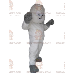 Costume de mascotte BIGGYMONKEY™ de Yéti blanc amusant. Costume