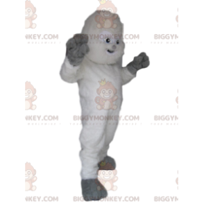 Divertente costume da mascotte Yeti BIGGYMONKEY™ bianco.