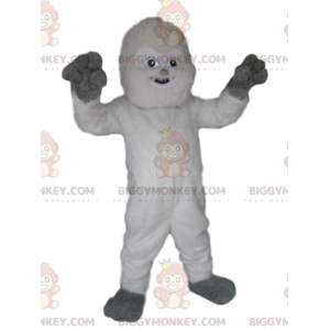 Divertente costume da mascotte Yeti BIGGYMONKEY™ bianco.