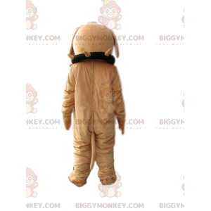 BIGGYMONKEY™ Costume da mascotte bulldog marrone chiaro