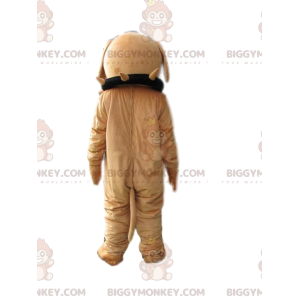 BIGGYMONKEY™ Disfraz de mascota de bulldog tostado agresivo con