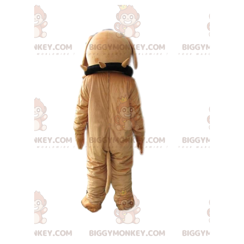 Costume de mascotte BIGGYMONKEY™ de bull-dog beige agressif