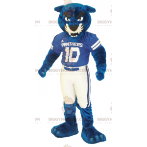 Costume mascotte BIGGYMONKEY™ tigre bianca e blu gigante -