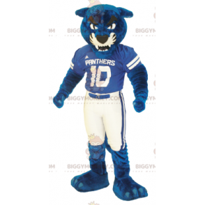 Costume mascotte BIGGYMONKEY™ tigre bianca e blu gigante -