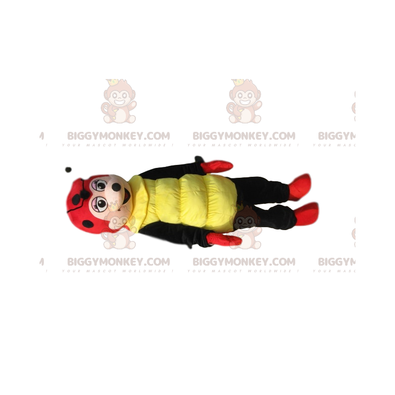 Red and Black Ladybug BIGGYMONKEY™ Mascot Costume with Small