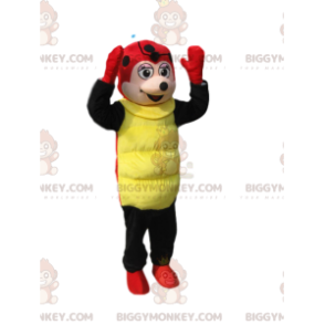 Costume da mascotte BIGGYMONKEY™ Coccinella rossa e nera con