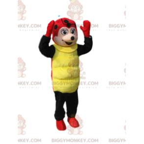 Costume de mascotte BIGGYMONKEY™ de coccinelle rouge et noir