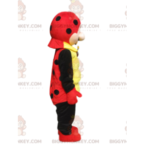 Kostium maskotka czerwono-czarna biedronka BIGGYMONKEY™ z małym