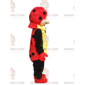 Red and Black Ladybug BIGGYMONKEY™ Mascot Costume with Small