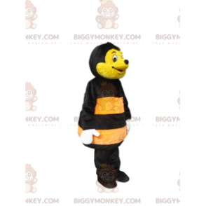 Fantasia de mascote BIGGYMONKEY™ de abelha amarela e preta.