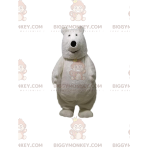 Costume de mascotte BIGGYMONKEY™ d'ours blanc. Costume d'ours