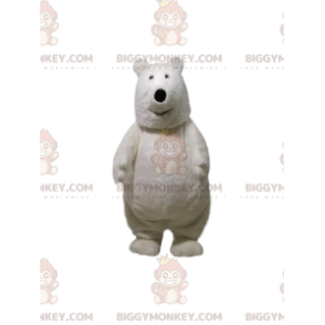 Polar bear BIGGYMONKEY™ mascot costume. White bear costume –