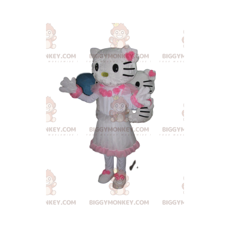 BIGGYMONKEY™ mascottekostuum van Hello Kitty, met een mooie