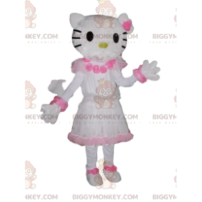 BIGGYMONKEY™ maskotkostume fra Hello Kitty, med en smuk hvid og