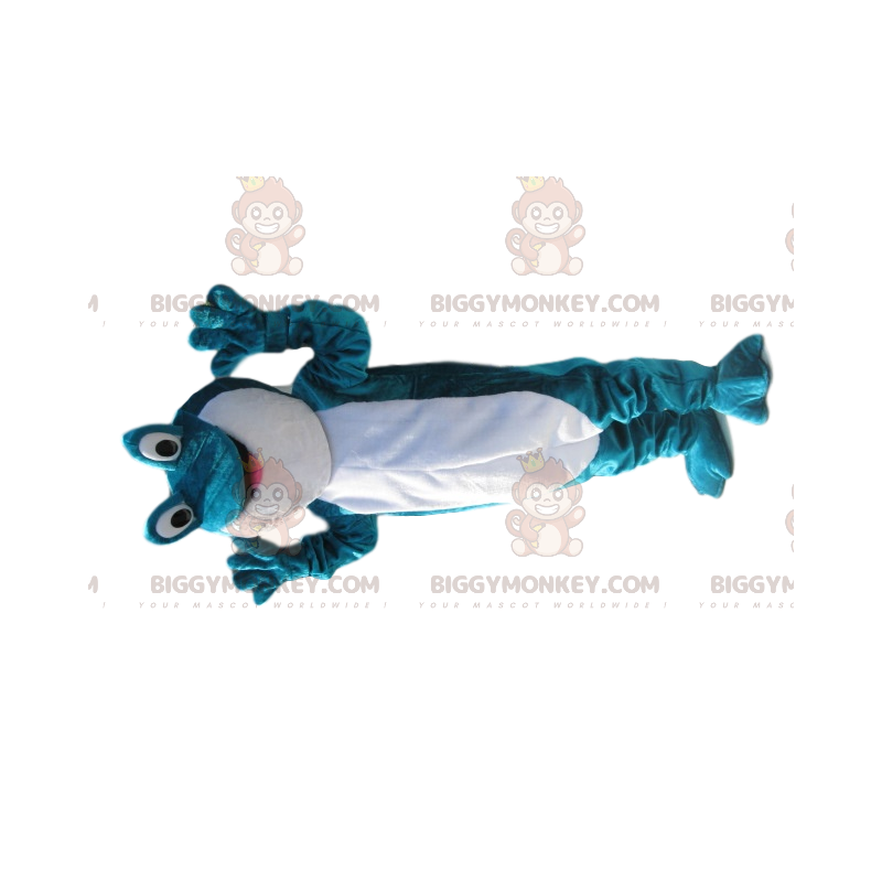 Costume de mascotte BIGGYMONKEY™ de grenouille turquoise et