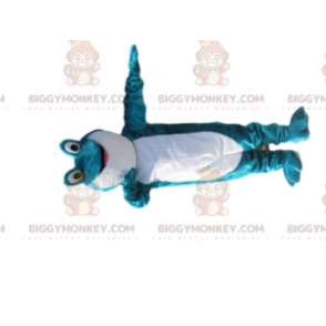 Costume de mascotte BIGGYMONKEY™ de grenouille turquoise et