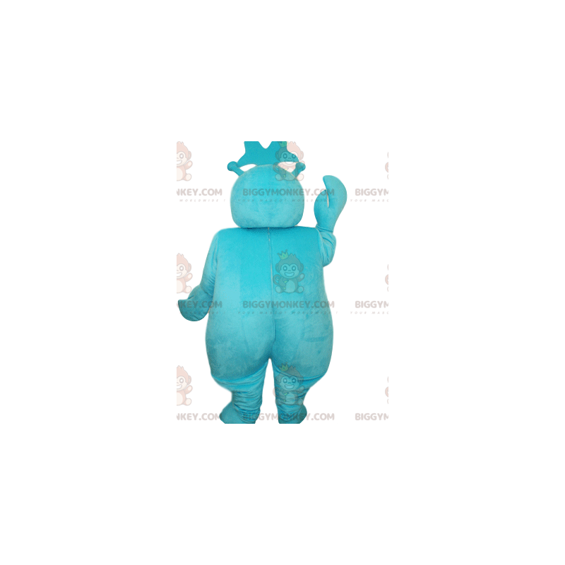 BIGGYMONKEY™ Glimlachend Turquoise Sneeuwman-mascottekostuum