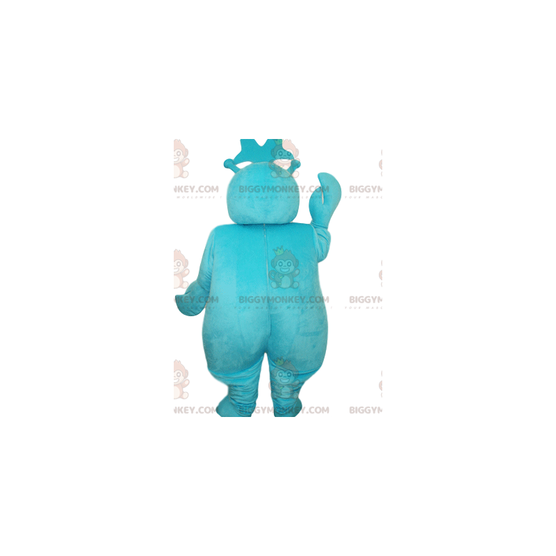 BIGGYMONKEY™ Smiling Turquoise Snowman Mascot Costume With Big