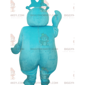 BIGGYMONKEY™ Disfraz de mascota de muñeco de nieve turquesa