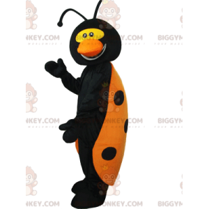 Costume da mascotte BIGGYMONKEY™ Coccinella gialla e nera molto