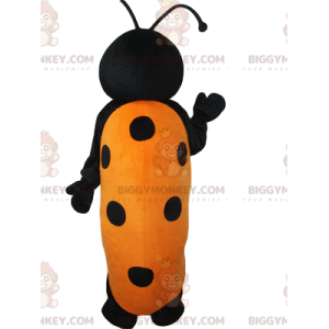 Costume de mascotte BIGGYMONKEY™ de coccinelle noir et jaune