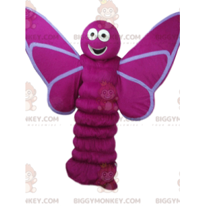 Costume de mascotte BIGGYMONKEY™ de papillon fushia avec un