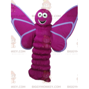 Disfraz de mascota BIGGYMONKEY™ de mariposa fucsia con gran