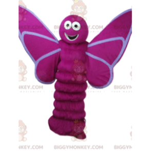 Costume da mascotte BIGGYMONKEY™ farfalla fucsia con grande