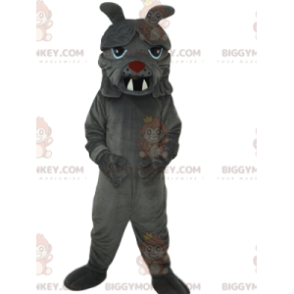 Big Teeth Gray Bulldog BIGGYMONKEY™ Mascot Costume -