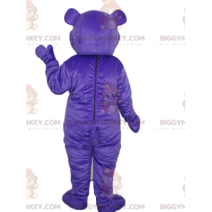 Costume de mascotte BIGGYMONKEY™ d'ourson violet avec un nez en